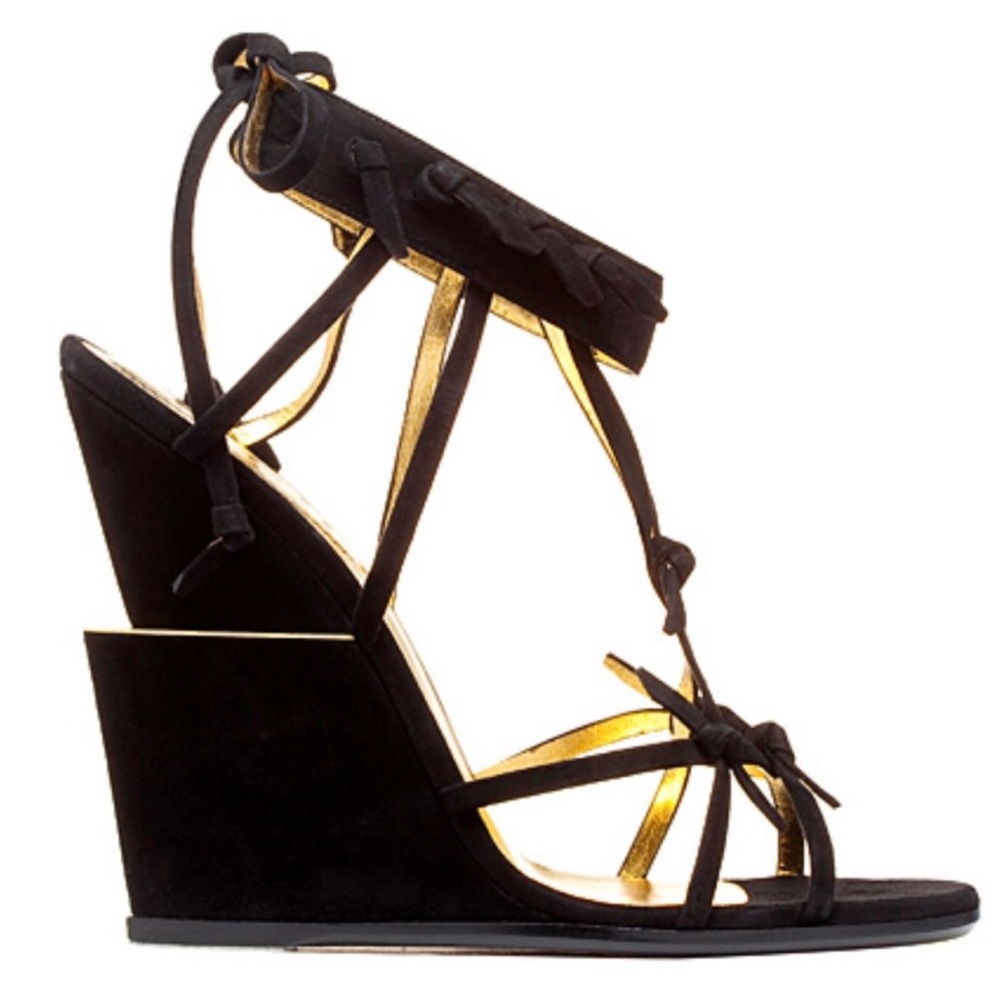 Yves Saint Laurent Wedges black IT 37.5 = US 7.5
